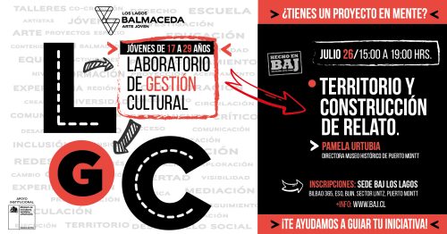 BAJ Los Lagos invita a participar en Laboratorio de Gestión Cultural 2019