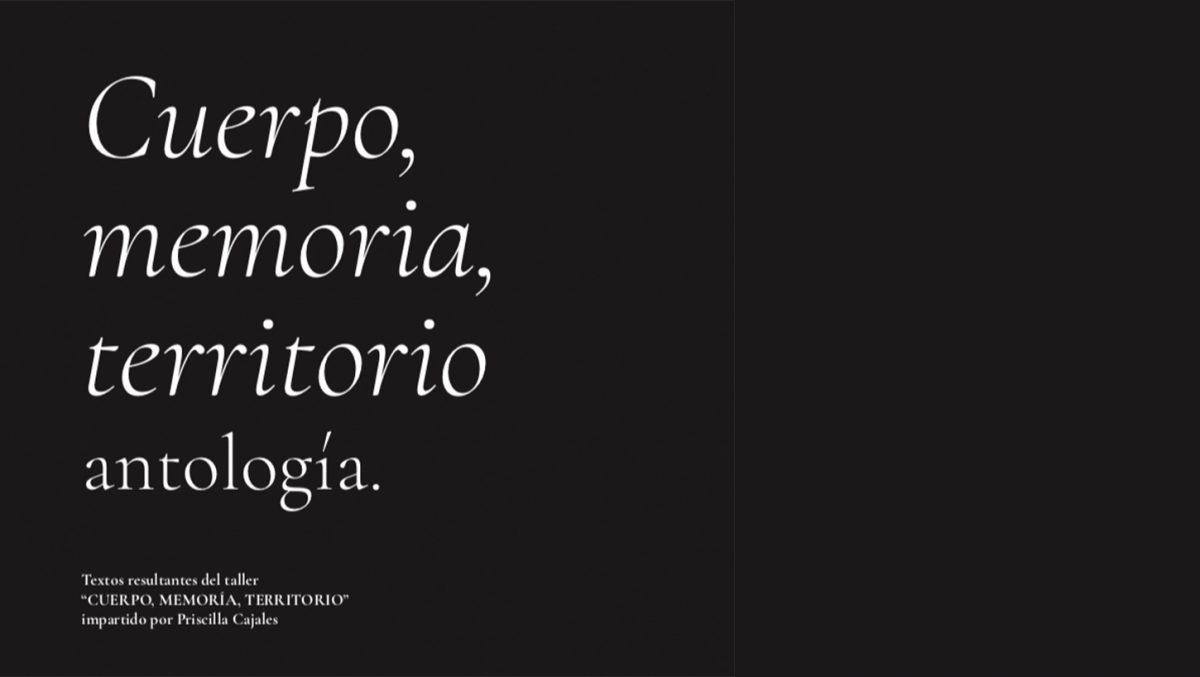 Aquí puedes leer la antología «Cuerpo, memoria, territorio»