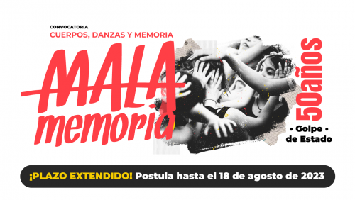 Nuevo plazo para postular a la convocatoria de danza “Mala Memoria”